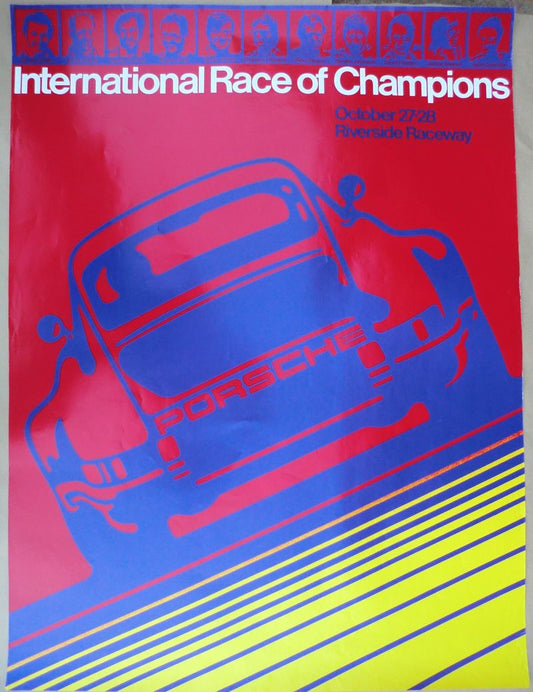 1974 Riverside Raceway IROC Poster original artwork